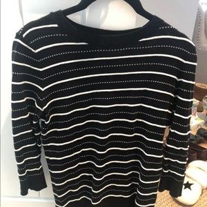 Black and White Striper Sweater